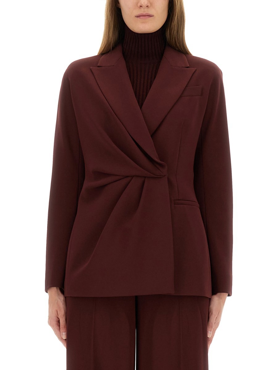 Refresh your wardrobe with the Max Mara women's "PIANO WING" JACKET in Bordeaux