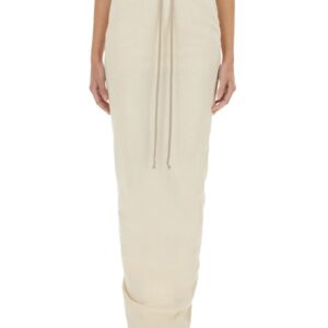 Explore the authentic RICK OWENS DRKSHDW women's "PILLAR" MAXI SKIRT in Ivory