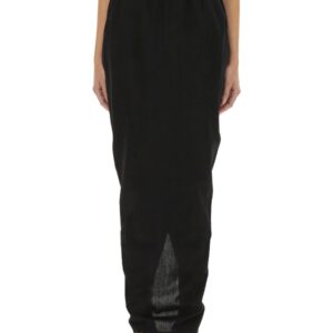 Refresh your wardrobe with the RICK OWENS women's "PILLAR" MAXI SKIRT in Black
