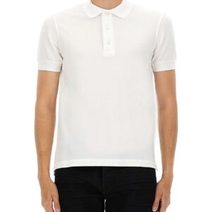 Refresh your wardrobe with the TOM FORD men's PIQUE POLO. in White
