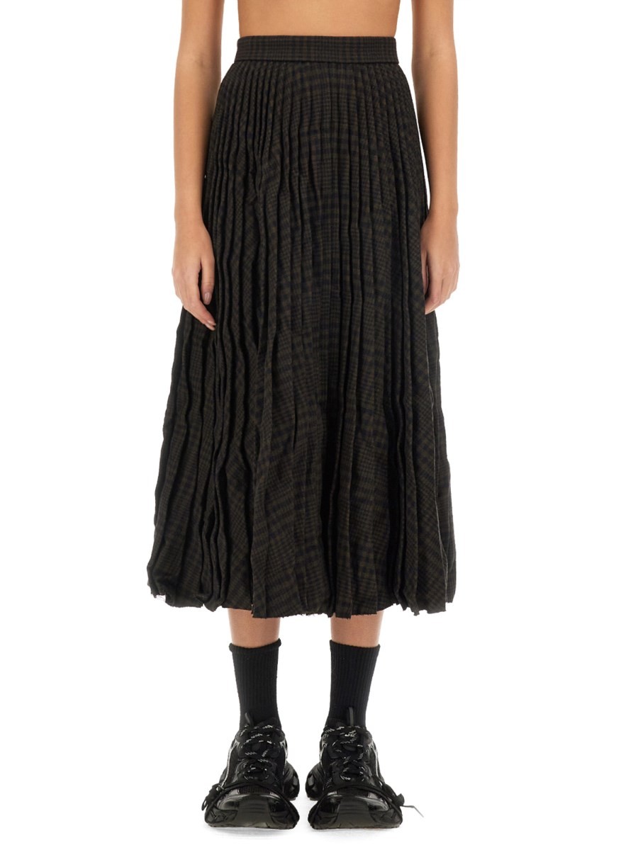 Discover the authentic Balenciaga women's PLEATED SKIRT. in Brown