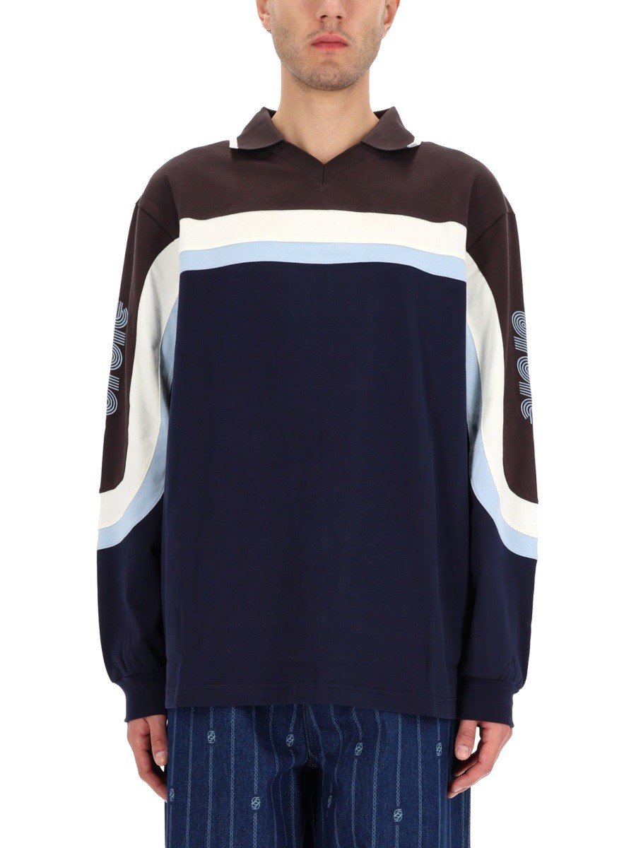 Explore the authentic Drole De Monsieur men's POLO SHIRT "RACING" in Blue