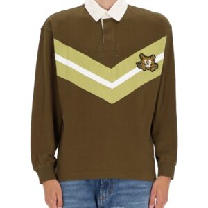 Explore the authentic Hugo men's POLO SHIRT WITH COLLEGE STYLE LOGO in GREEN