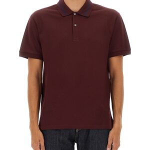 Explore the authentic Alexander Mcqueen men's POLO SHIRT WITH LOGO ON THE COLLAR in Bordeaux