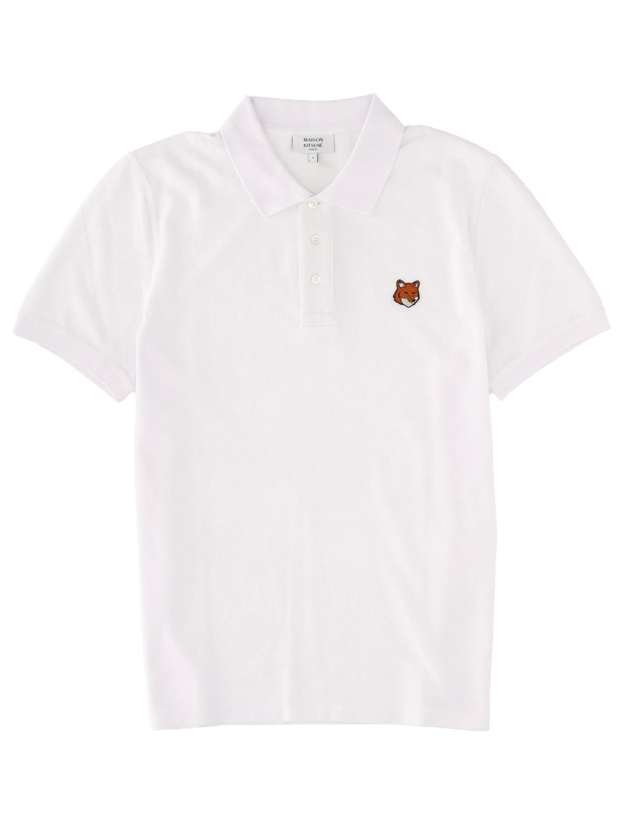 Refresh your wardrobe with the Maison Kitsune men's POLO WITH LOGO in White