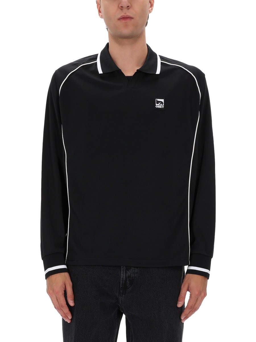 Discover the authentic OBEY men's POLO WITH LOGO in Black