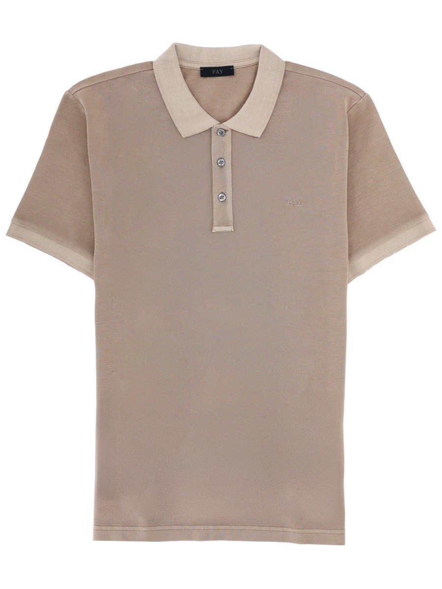 Discover the authentic FAY men's POLO WITH LOGO in Dove