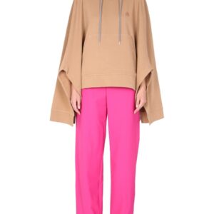 Discover the authentic AMBUSH women's PONCHO SWEATSHIRT WITH EMBROIDERED LOGO in beige