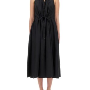 Discover the authentic ASPESI women's POPLIN DRESS in Black