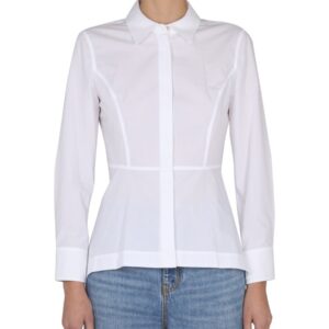 Discover the authentic Tory Burch women's POPLIN SHIRT in White