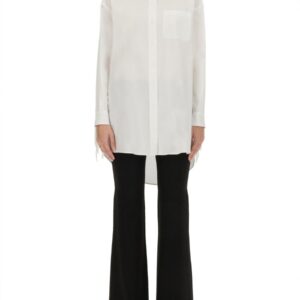 Refresh your wardrobe with the Moschino women's POPLIN SHIRT in White