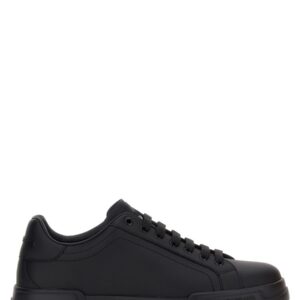 Refresh your wardrobe with the Dolce & Gabbana men's "PORTFINO" SNEAKER in Black