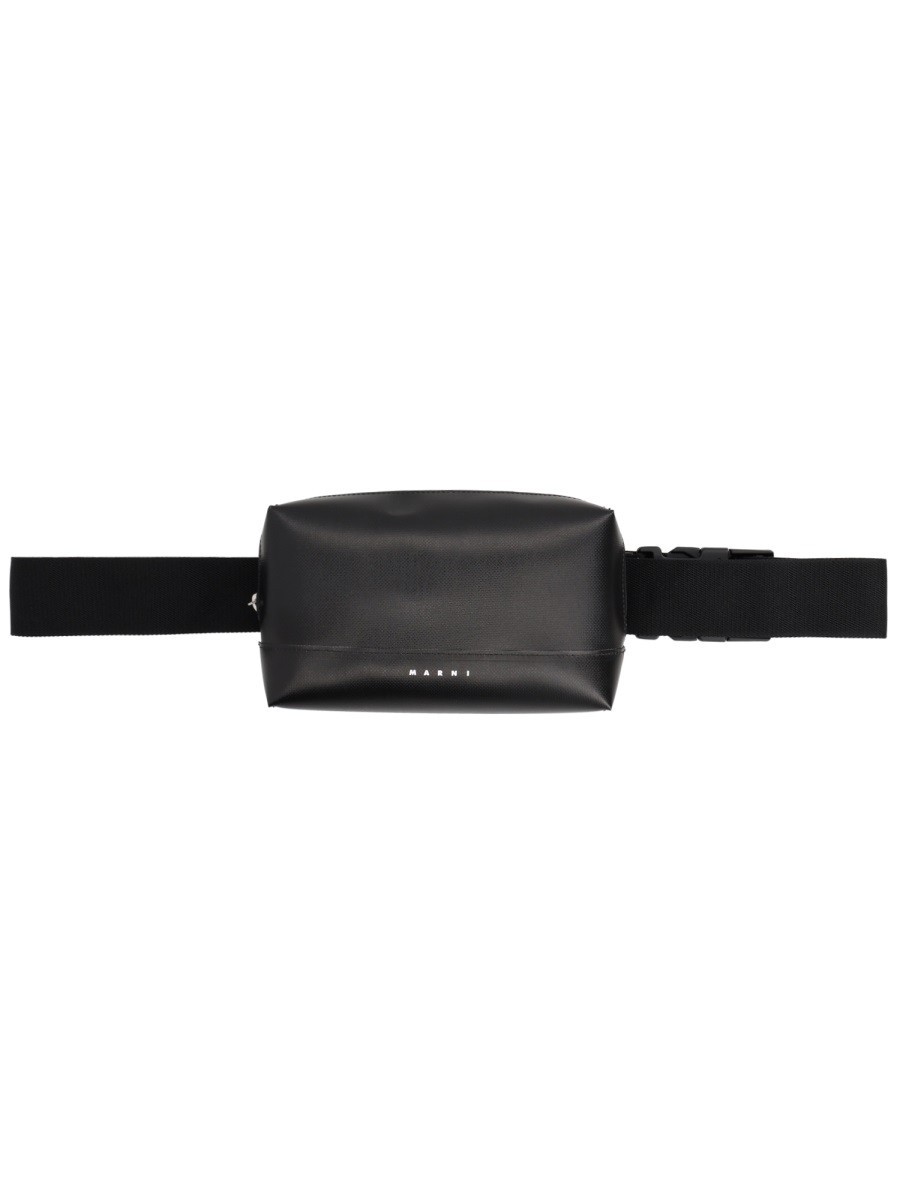 Discover the authentic Marni men's POUCH WITH LOGO in Black