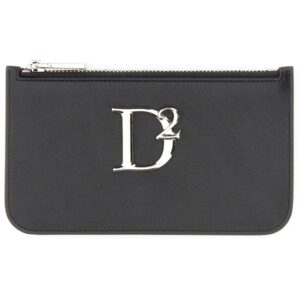 Elevate your look with the Dsquared2 women's POUCH WITH LOGO in Black