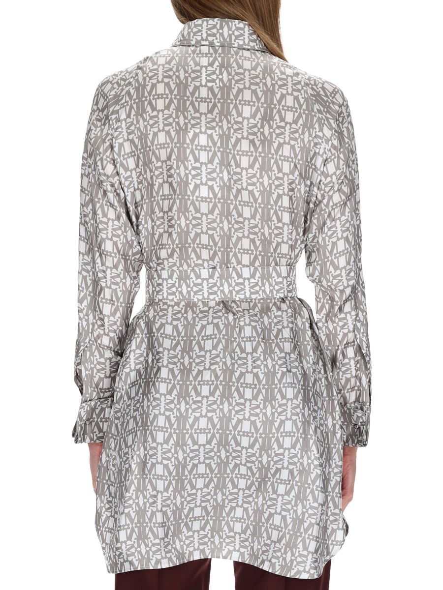 PRINTED SILK CHEMISIER DRESS - Image 3