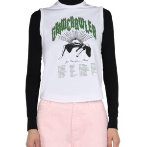 Refresh your wardrobe with the RAF SIMONS women's PRINTED TOP in White