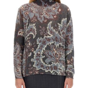 Refresh your wardrobe with the Etro women's PRINTED WOOL SWEATER in MULTICOLOUR