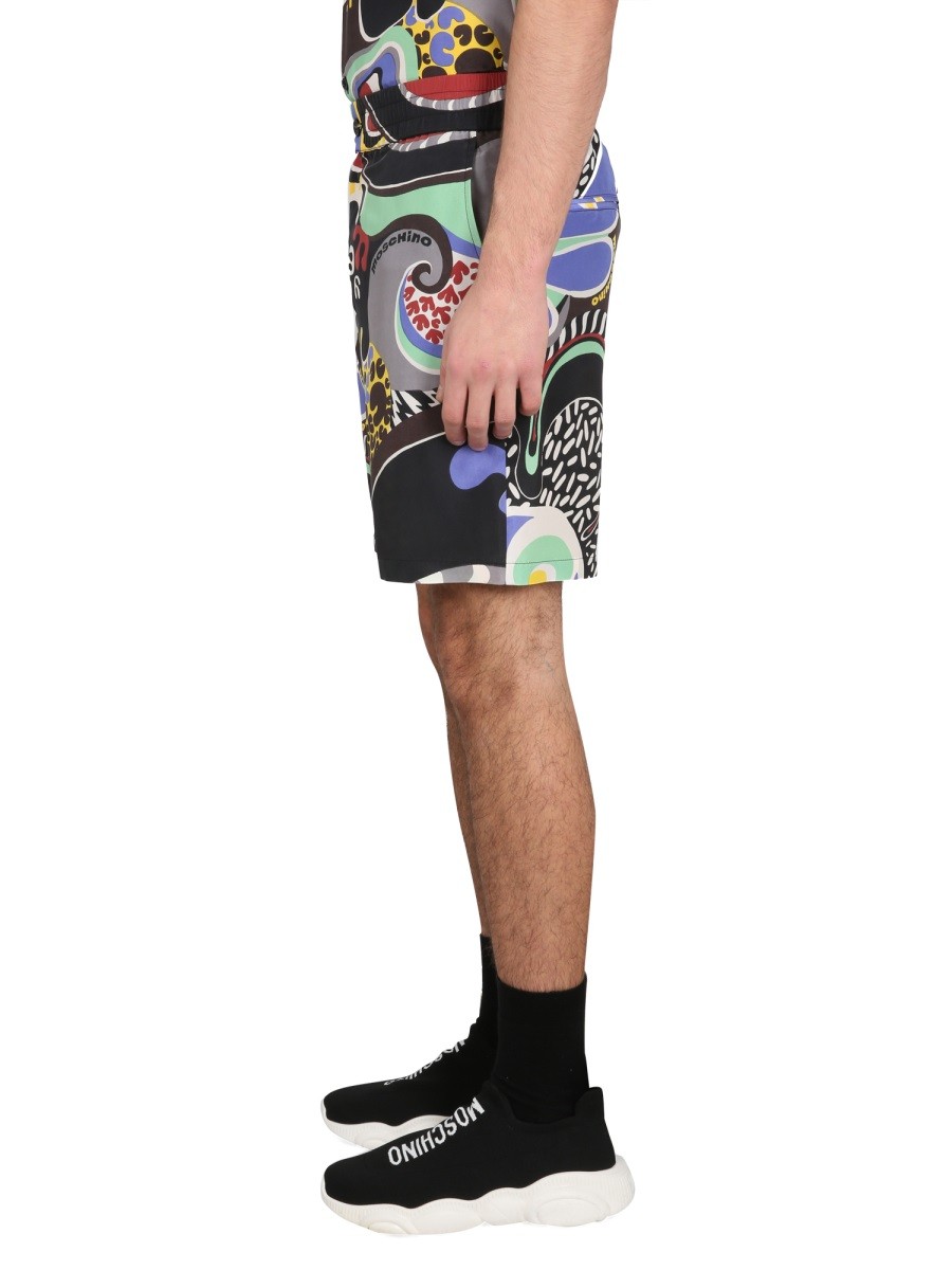 PSYCHEDELIC PRINT BERMUDA SHORTS - Image 3
