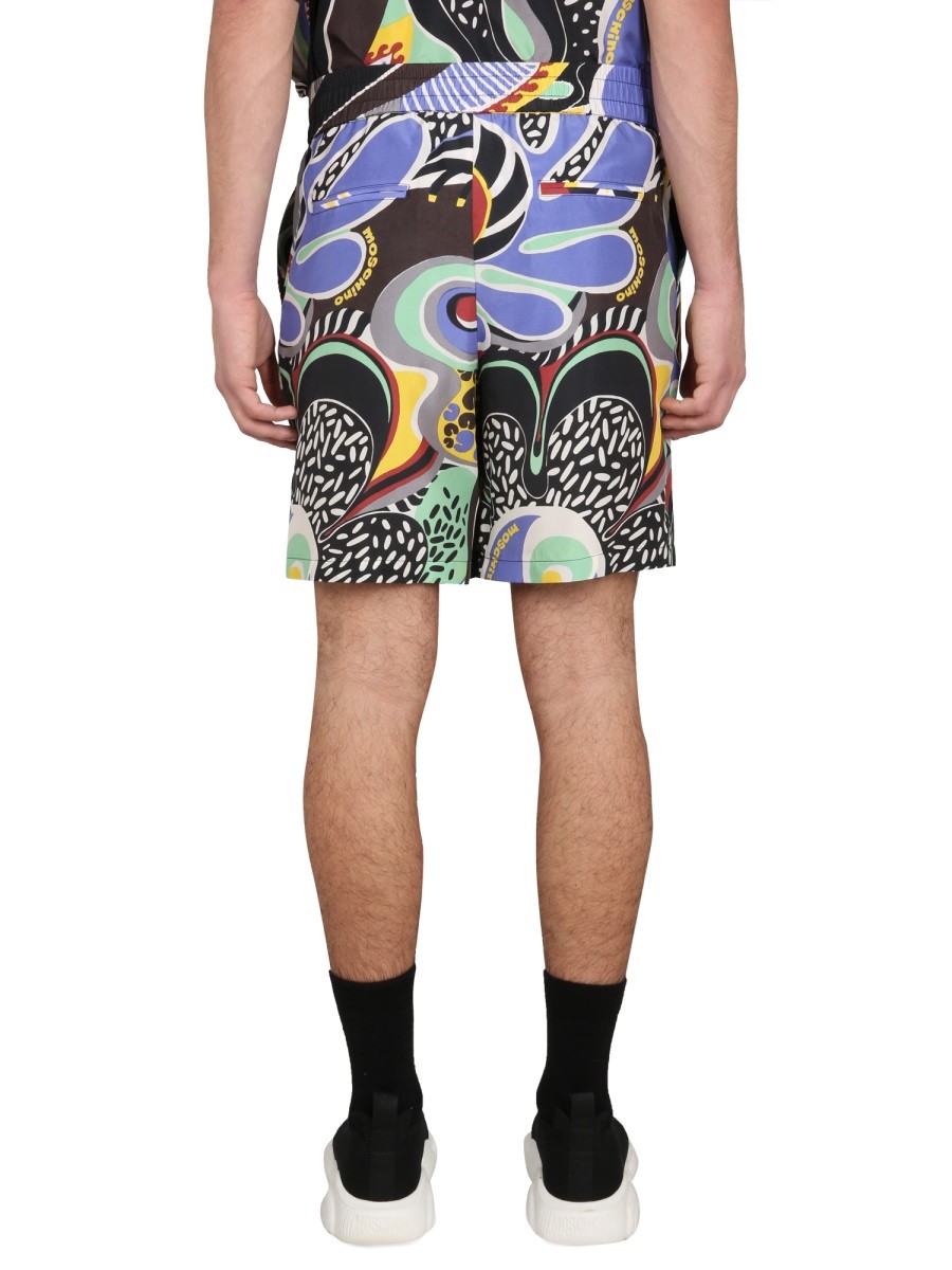 PSYCHEDELIC PRINT BERMUDA SHORTS - Image 4