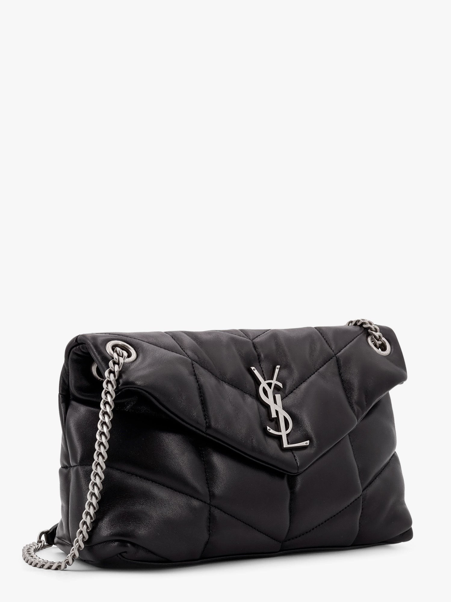 SAINT LAURENT – Puffer matelassé leather crossbody bag : Color - Nero, Size - UNI - Image 3