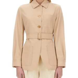 Refresh your wardrobe with the Max Mara women's "PULVINUS" JACKET in beige
