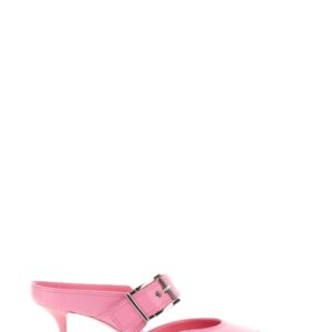 Explore the authentic Alexander Mcqueen women's PUNK SANDAL WITH BUCKLE in Pink