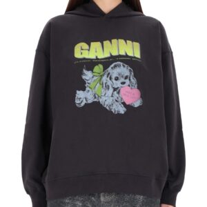 Refresh your wardrobe with the GANNI women's "PUPPY" SWEATSHIRT in CHARCOAL