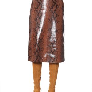 Discover the authentic Dsquared2 women's PYTHON PRINT SKIRT in Brown