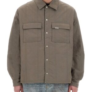 Refresh your wardrobe with the Represent men's QUILTED OVERSHIRT in GREEN