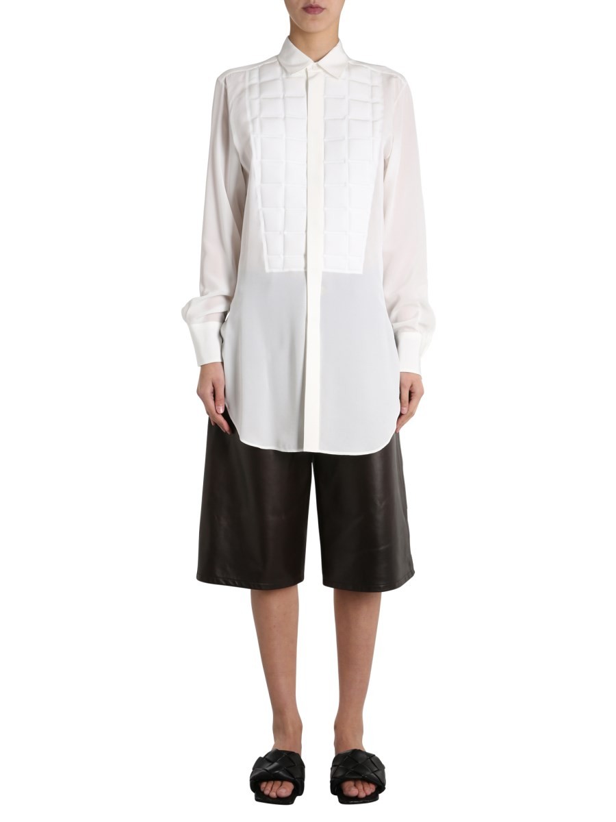 Discover the authentic Bottega Veneta women's QUILTED SHIRT in White