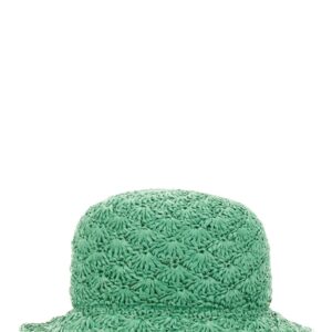 Elevate your look with the RED (V) women's RAFFIA BUCKET HAT in GREEN