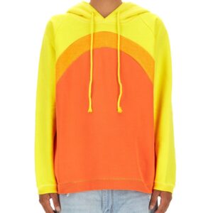 Discover the authentic ERL men's "RAINBOW" SWEATSHIRT in orange