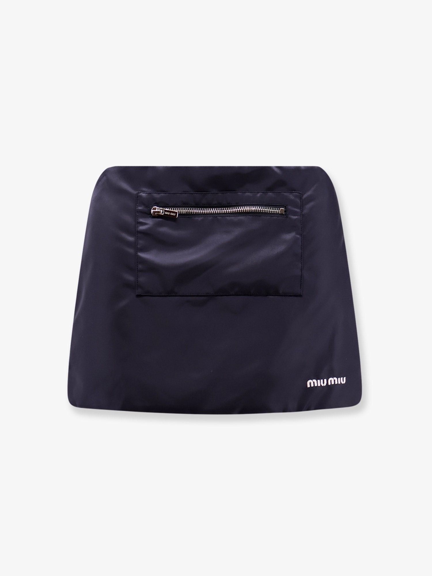 Explore the authentic Miu Miu women's Nylon and fleece skirt in Blue