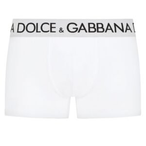 Refresh your wardrobe with the Dolce & Gabbana men's REGULAR FIT BOXER SHORTS in White