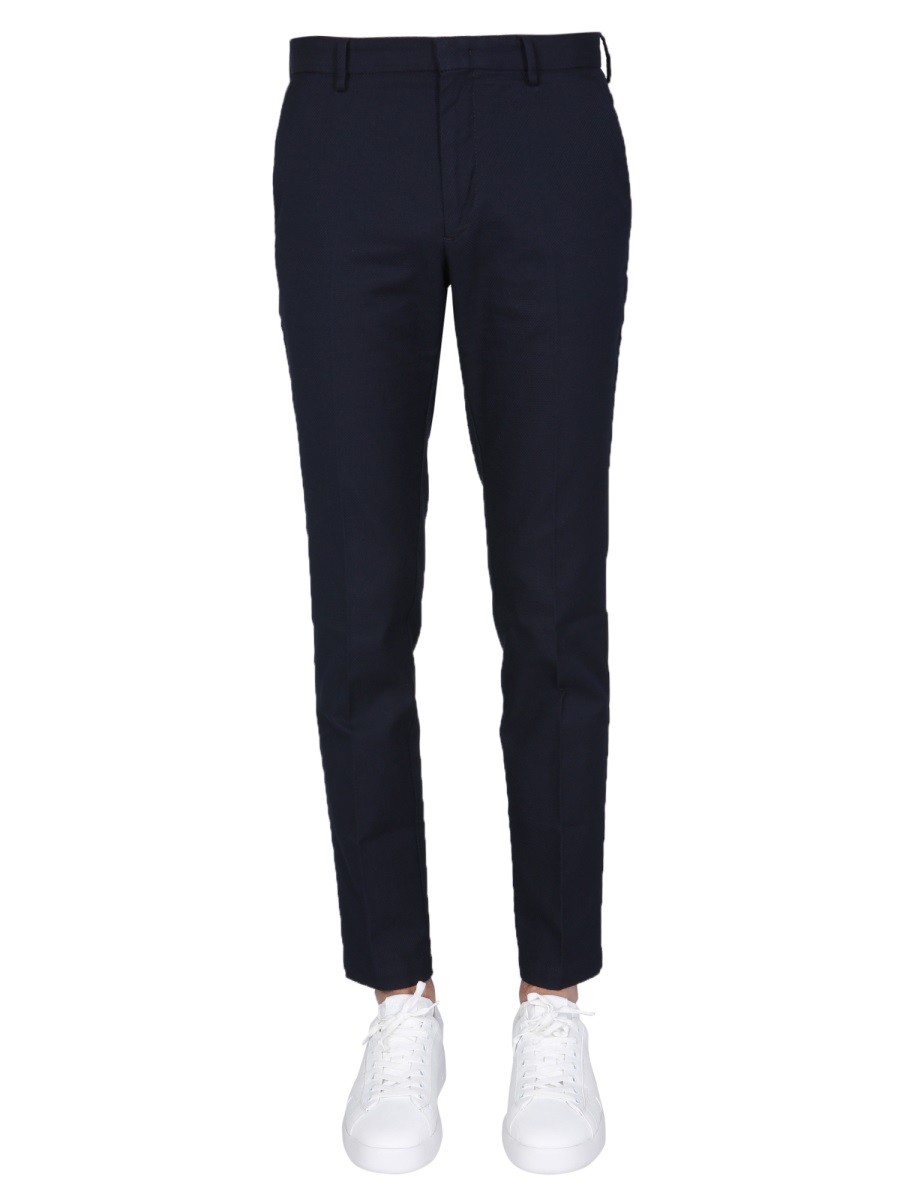 Refresh your wardrobe with the Boss men's REGULAR FIT TROUSERS in Blue