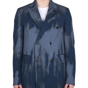 Refresh your wardrobe with the AMIRI men's RELAXED FIT JACKET in Blue