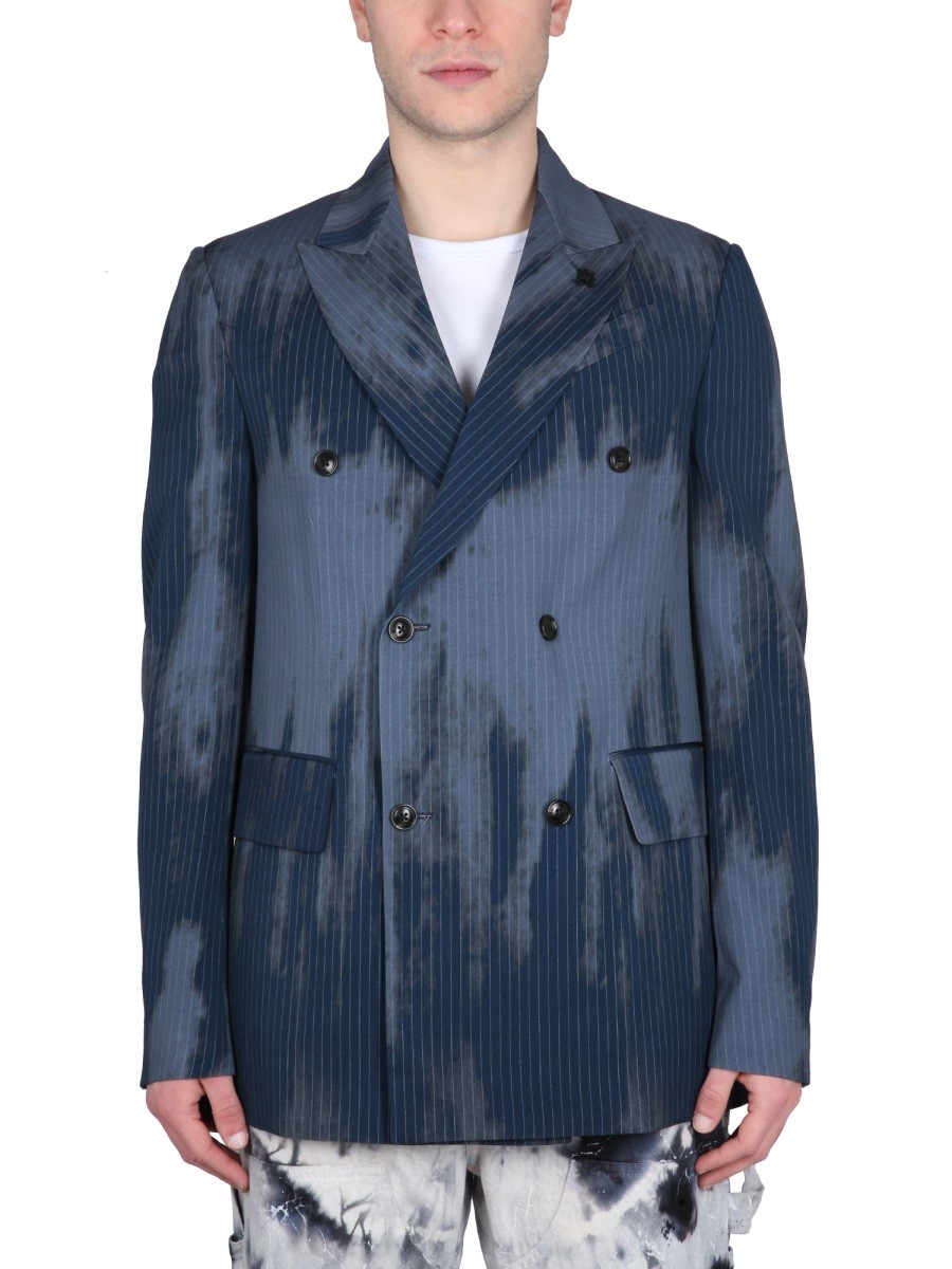 Refresh your wardrobe with the AMIRI men's RELAXED FIT JACKET in Blue