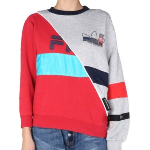 Explore the authentic 1/OFF unisex REMADE WRANGLE SWEATSHIRT in MULTICOLOUR