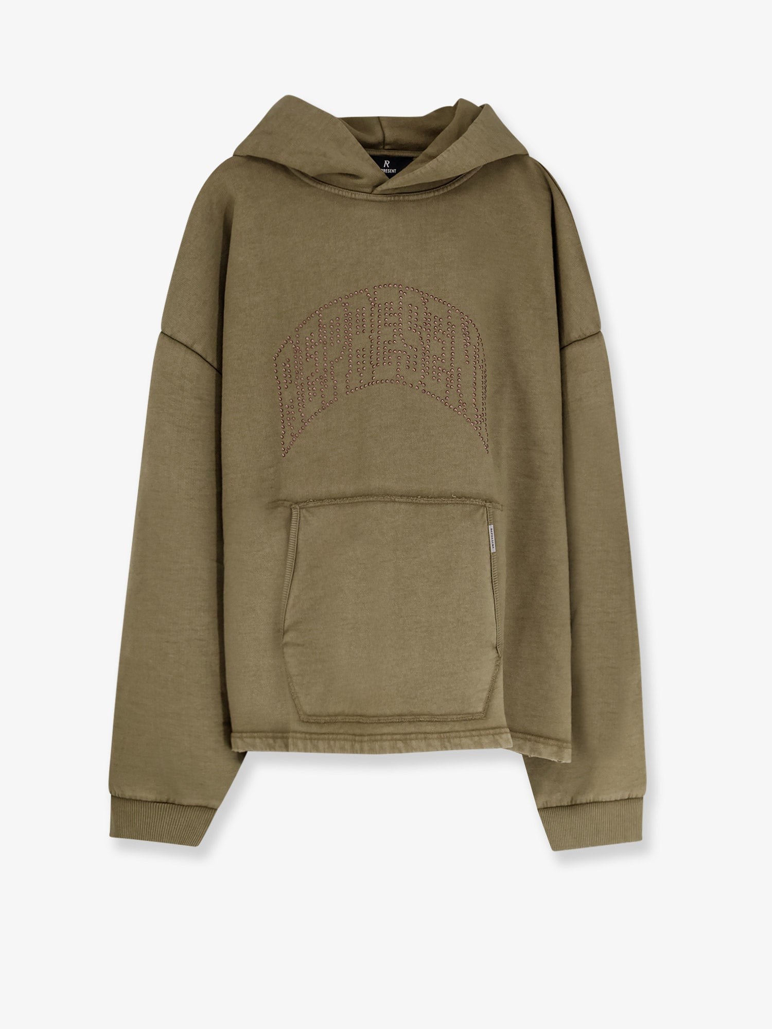 Shop the authentic Represent men's Represent Embellished Hoodie cotton sweatshirt in VINTAGE KHAKI