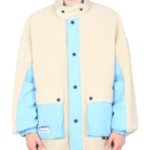 Refresh your wardrobe with the msgm men's REVERSIBLE SHERPA JACKET in MULTICOLOUR