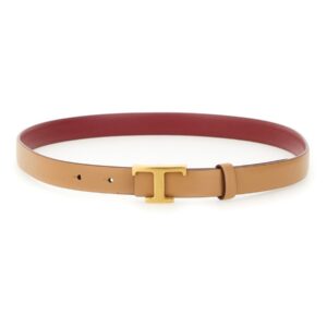 Explore the authentic TOD'S women's REVERSIBLE "T TIMELESS" BELT in beige