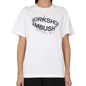 Discover the authentic AMBUSH women's REVOLVE T-SHIRT in White