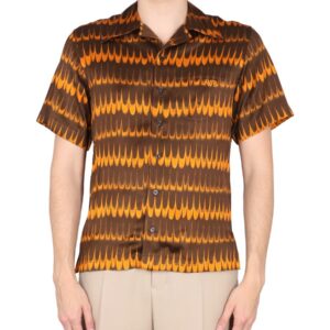 Discover the authentic WALES BONNER men's RHYTHM SHIRT in Brown