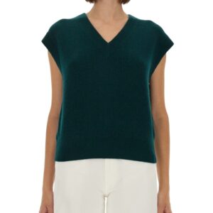 Explore the authentic GUEST IN RESIDENCE women's RIBBED KNIT VEST in GREEN