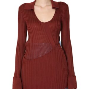 Refresh your wardrobe with the Bottega Veneta women's RIBBED SWEATER in orange