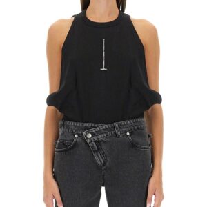 Discover the authentic Alexander Mcqueen women's RIBBED TANK TOP in Black