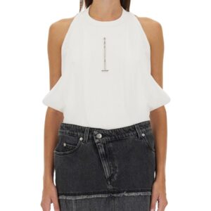 Discover the authentic Alexander Mcqueen women's RIBBED TANK TOP in White