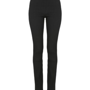 Discover the authentic ANDREADAMO women's RIBBED TROUSERS WITH CUT OUT BELT in Black