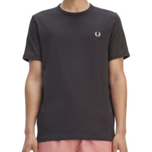 Discover the authentic FRED PERRY men's "RINGER" T-SHIRT in Grey