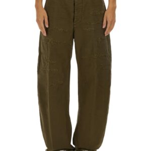 Explore the authentic Dsquared2 men's RIPPED BIG CHINO PANTS in Military green